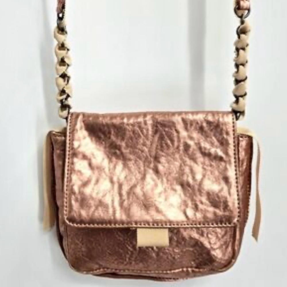 Miss Albright Shimmering Pink Metallic  Crossbody Bag pre-owned.